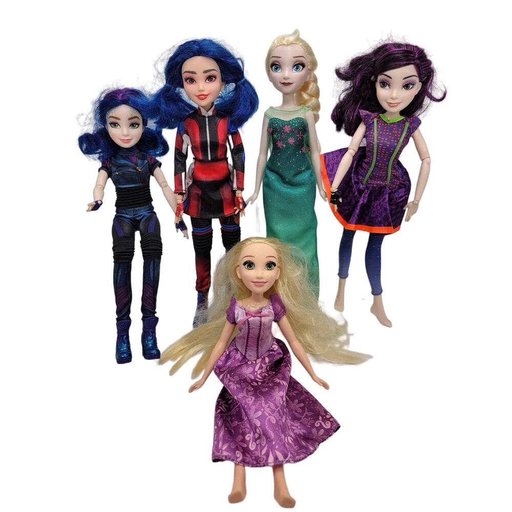 Disney Descendants Dolls lot Disney Princess & Disney Frozen Doll